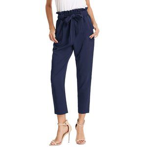 Women's Casual High Waist Pants Slim Fit High Elastic Cropped Pantalon Sweatpant